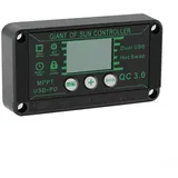 MPPT Laderegler Solarpanel Regler Wasserdicht Kompatibel mit 12V und 24V 10A 100A (100A)