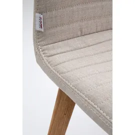 Kare 2er Set KARE DESIGN Stuhl Lara Stoff Beige Ecru