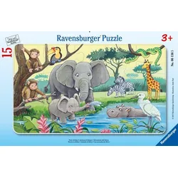 Rahmenpuzzle Ravensburger Tiere Afrikas 15 Teile