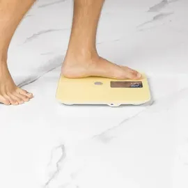 Cecotec Precision 10400 Smart Healthy Vision Yellow. Großes Display, Bioimpedanzmessung, 600mAh Lithium-Batterie, Herzfrequenzfunktion, Maximales Gewicht 180Kg