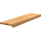 vidaXL Treppenstufen 4 STK. Hellbraun 90x25x2 cm Massivholz Eiche, Treppenstufe für Holztreppen, Treppenstufe Holz, Fenstersims, Treppenstufe Eiche