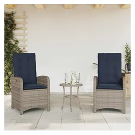 vidaXL Gartensessel 55 x 70 x 106 cm grau 2 St.