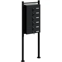 Wiltec 6er Briefkastenanlage Schwarz