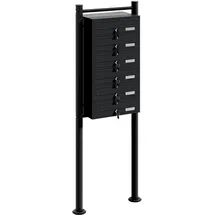 Wiltec 6er Briefkastenanlage Schwarz