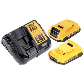 DeWalt DCE 530 D2 Akku Heißluftpistole 18V 530°C + 2x Akku 2,0Ah + 1x Lader+ Flächen- und Reflektordüse