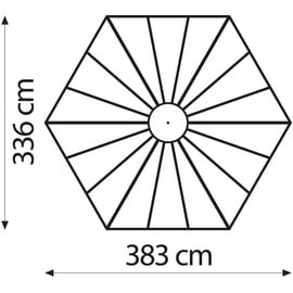 Vitavia Hera 9000 Alu schwarz ESG 3 mm/Dach HKP 6 mm 9 m2 inkl. Fundament