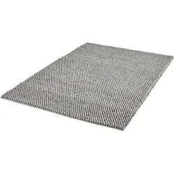 Teppich OBSESSION "My Loft 580", silber (silberfarben), B:120cm H:23mm L:170cm, Wolle, Viskose, Teppiche, Handweb Teppich, Obermaterial: 50% Wolle, 50% Viskose, handgewebt