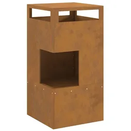 vidaXL - Feuerplatz Braun 50 x 50 x 100 cm Stahl,