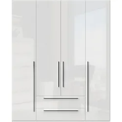 Kleiderschrank PLACES OF STYLE "Piano", weiß (weiß hochglanz), B:182cm H:224cm T:56cm, Spanplatte, Schränke, Drehtürenschrank Kleiderschrank, weiß, UV lackiert, hochglänzend, Soft-Close Funktion