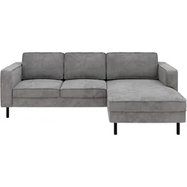 TRENDMANUFAKTUR Eckcouch Cord 2-Sitzer Blau