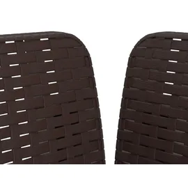 vidaXL 1-Sitzer Sessel Rattan-Look PP Braun