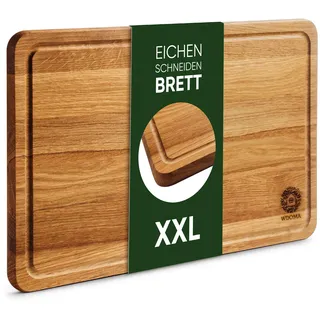 WDOMA Schneidebrett Holz aus Eiche Groß - 45x30x2 cm - Holzbrett Küche Gross - Cutting Board Wood XXL - Holzschneidebrett Gross - Hochwertiges Küchenbrett Holz - Wooden Cutting Board - Chopping Board