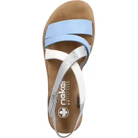 Rieker Keilsandaletten Damen Blau/Türkis/ Silber 40