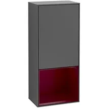 Villeroy & Boch Villeroy und Boch Finion Seitenschrank F540HBGK 41,8x93,6x27cm, links, Regal unten Peony Matt, Anthracite matt