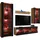 komodee Wohnwand TV Tivoli Medio A2 Schwarz/Wotan 245x159x35 cm,