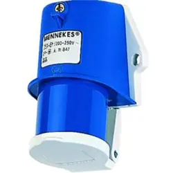 1St. Mennekes 847 Wandstecker 16A3p6h230V IP44 1 Phasen 16 Ampere