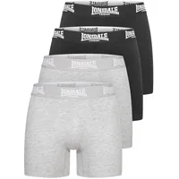 Lonsdale Herren Boxershorts 4er-Pack East CHALLOW, Black/Marl Grey, 3XL