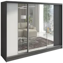 A&J MöbelLand Schiebetürenschrank VIDA 200 x 215 x 59,5 cm Grau