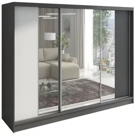 A&J MöbelLand Schiebetürenschrank VIDA 200 x 215 x 59,5 cm Grau