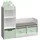 [en.casa] Sitzbank Vipsali Mintgrün/Weiß 100 x 99 x 30 cm