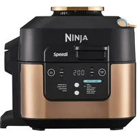 Ninja Speedi Multikocher, 5,7L, 10-in-1 Multicooker, Airfryer Fritteuse, Slow Cooker Langsamkochen, Grillen, Backen, Schwarz & Kupfer ON400EUCP