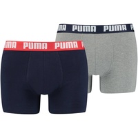 Puma Basic Boxershorts dunkelblue/grey melange S 2er Pack