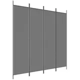 vidaXL Paravent Anthrazit 200x200 cm Stoff