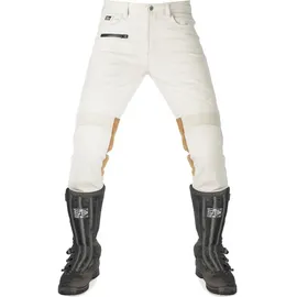 Fuel Sergeant 2 Motorrad Textilhose, weiss, Größe 38 für Männer