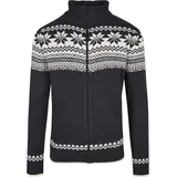Brandit Textil Cardigan "Brandit Herren Cardigan Norweger", Herren, Gr. XXL, schwarz-weiß (navy), 100% Polyacryl, mehrfarbig, normal, Rundhals, Strickjacken