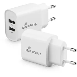 MediaRange 12W 2x USB-A weiß