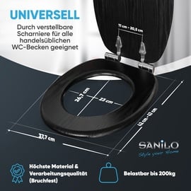 Sanilo WC-Sitz mit Absenkautomatik Black Wood