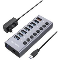 GRAUGEAR G-HUB71-A 7 Port USB 3.2 Gen 1-Hub (USB 3.0 Ports+ 1 Schnelllader retail