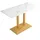 360Home Esszimmertisch 120 x 75 x 60 cm weiß/gold