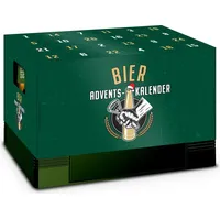 itenga Adventskalender für Bierkasten klassisch grün gold weiß (Motiv 4) Bierkastenadventskalender