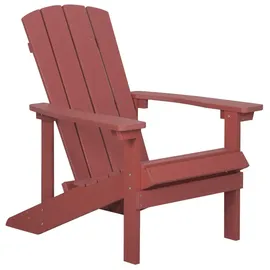 Beliani Moderner Muskoka Gartenstuhl 75 x 88 x 88 cm rot