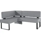 OTTO home Home affaire Eckbank Oliver, mit Metallgestell, grau Sitzbänke, 51754928-0