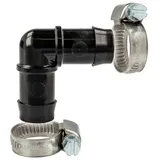 tecuro Schlauchverbinder 90° Winkel Ø 14 mm Nylon schwarz