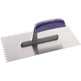 tecwerk Glättekelle L.280mm B.130mm Zahn 6x6 rostfr.m.H-Heft VA S.0,7mm