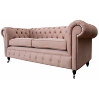 JVmoebel Chesterfield-Sofa, Sofa Zweisitzer Wohnzimmer Chesterfield Klassisch Design Sofas rosa