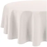 REDBEST Tischdecke Tischdecke "Alcona", Jacquard Punkte weiß rund | 170 cm x 170 cm