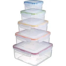 Lock & Lock Frischhaltedose quadratisch weiß 1,2 l 5-teilig