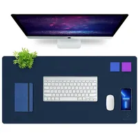 K KNODEL Schreibtischunterlage Upgrade Knodel Tischunterlage PVC-Leder 80x40cm Laptop wasserdicht blau