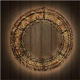 Mojawo Mojawo, Weihnachtsbeleuchtung, Türkranz 2400 warmweisse LED Weihnachtskranz Ø58cm IP44 Fernbedienung