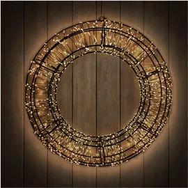 Mojawo Mojawo, Weihnachtsbeleuchtung, Türkranz 2400 warmweisse LED Weihnachtskranz Ø58cm IP44 Fernbedienung