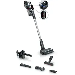 BOSCH Akku-Stielstaubsauger "Unlimited 9 BKS931BA, MicroCleanTM Technology, LED-Licht", weiß, B:25cm H:130cm T:21,6cm, Akkusauger, HEPA-Filtersystem, 10 Jahre Motorgarantie, Staubkomprimierung, weiß