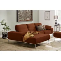W.Schillig Eckcouch Leder 2-Sitzer Orange