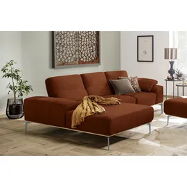 W.Schillig Eckcouch Leder 2-Sitzer Orange