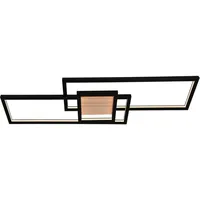 LINDBY LED-Deckenleuchte Emiljan, schwarz, Metall, dimmbar