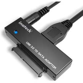 Inateck USB 3.0 zu SATA Konverter Adapter für 2.5/3.5 Zoll Laufwerke HDD SSD mit 12V 2A Netzteil.