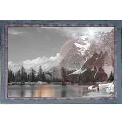 Mendler Bilderrahmen T249, Fotorahmen Holzrahmen Wand-Rahmen, 26x36cm Shabby-Look Landhaus ~ grau